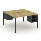 Concept Рабочая станция 2 сторонняя с подвесными тумбами на 2 места CN.DRS-108  1580х1480х750