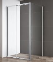 Душевой уголок без поддона Cezares хромированный 100х80 см схема 1