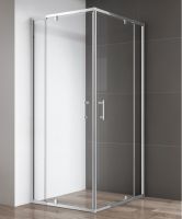 Кабина душевая со сливом в полу без поддона Cezares Variante-A/AH-2 хром, стекло прозрачное 90х100 см схема 1
