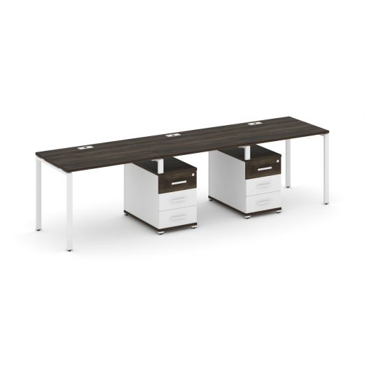 Concept Рабочая станция 3 места с 2 опорными тумбами CN.ORS-333   2940х720х750