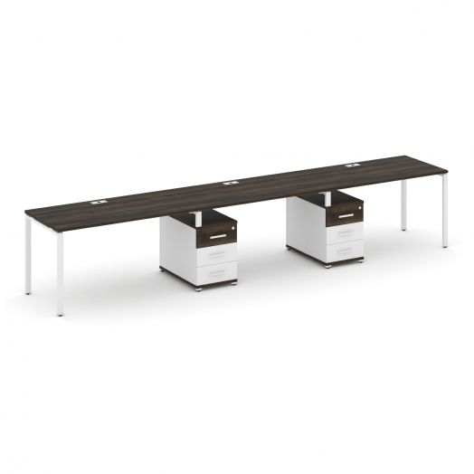 Concept Рабочая станция 3 места с 2 опорными тумбами CN.ORS-335   4140х720х750