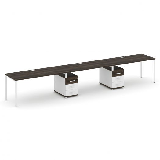 Concept Рабочая станция 3 места с 2 опорными тумбами CN.ORS-336   4740х720х750