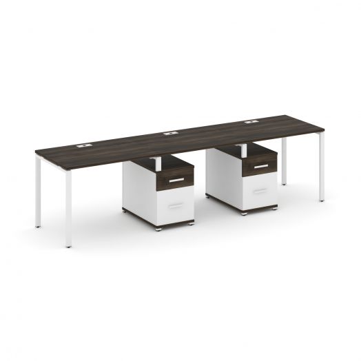 Concept Рабочая станция 3 места с 2 опорными тумбами CN.ORS-337   2940х720х750