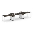Concept Рабочая станция 3 места с 2 опорными тумбами CN.ORS-450   4180х720х917