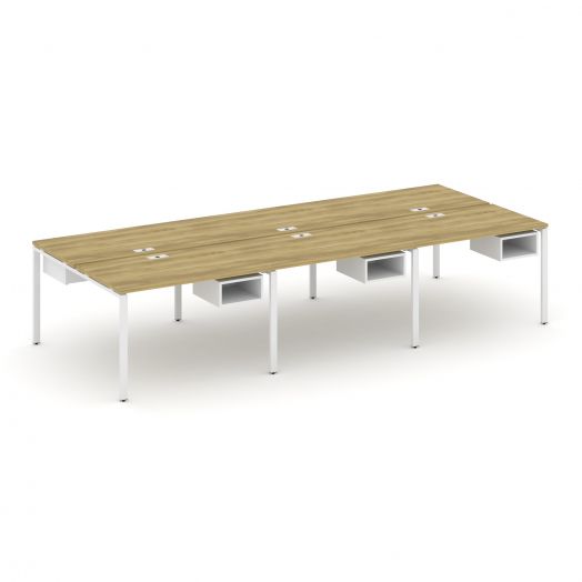 Concept Рабочая станция двухсторонняя с подвес. тумбами на 6 мест CN.DRS-142  3540х1480х750