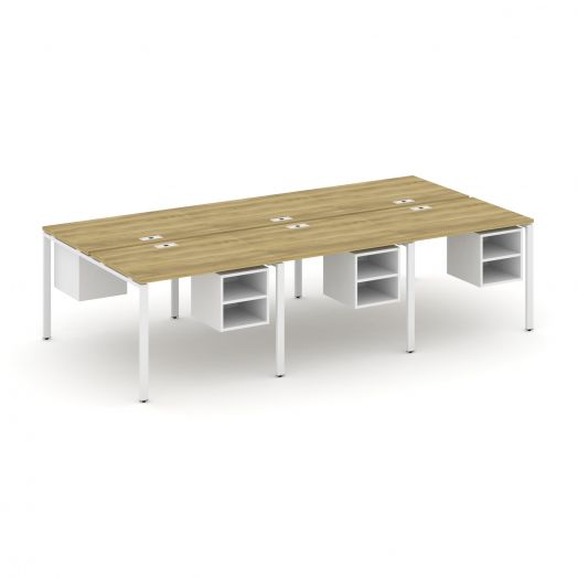 Concept Рабочая станция двухсторонняя с подвес. тумбами на 6 мест CN.DRS-145  2940х1480х750