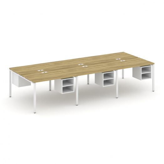 Concept Рабочая станция двухсторонняя с подвес. тумбами на 6 мест CN.DRS-146  3540х1480х750