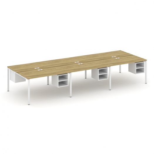 Concept Рабочая станция двухсторонняя с подвес. тумбами на 6 мест CN.DRS-147  4140х1480х750