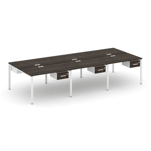 Concept Рабочая станция двухсторонняя с подвес. тумбами на 6 мест CN.DRS-150   3540х1480х750