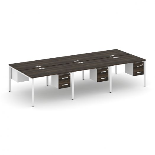 Concept Рабочая станция двухсторонняя с подвес. тумбами на 6 мест CN.DRS-154   3540х1480х750