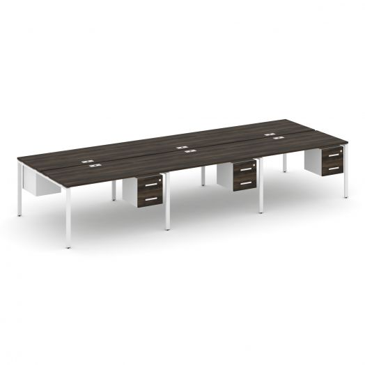 Concept Рабочая станция двухсторонняя с подвес. тумбами на 6 мест CN.DRS-155   4140х1480х750