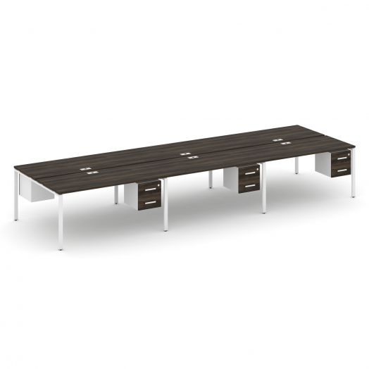 Concept Рабочая станция двухсторонняя с подвес. тумбами на 6 мест CN.DRS-156   4740х1480х750