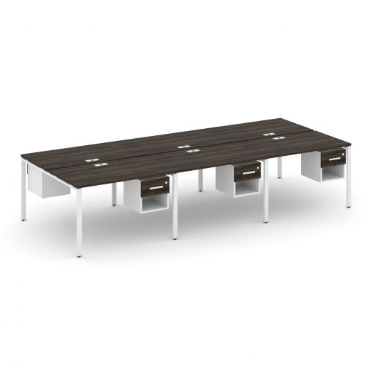 Concept Рабочая станция двухсторонняя с подвес. тумбами на 6 мест CN.DRS-158   3540х1480х750