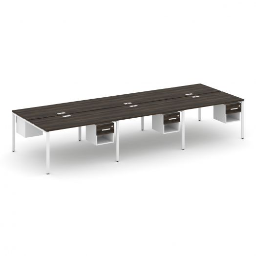 Concept Рабочая станция двухсторонняя с подвес. тумбами на 6 мест CN.DRS-159   4140х1480х750