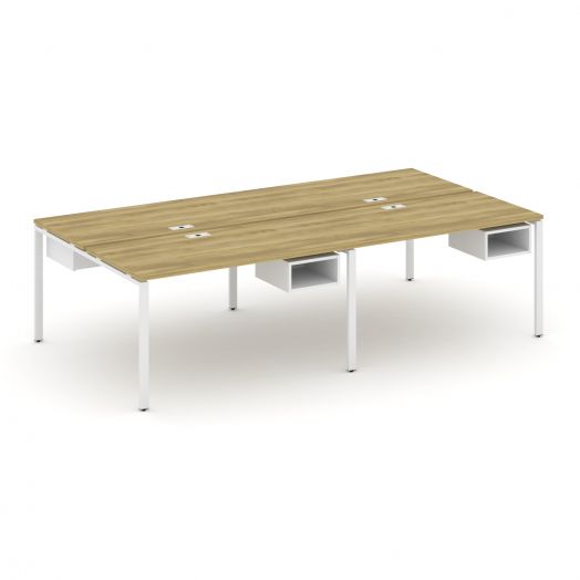 Concept Рабочая станция двухсторонняя с подвесными тумбами на 4 места CN.DRS-123  2760х1480х750