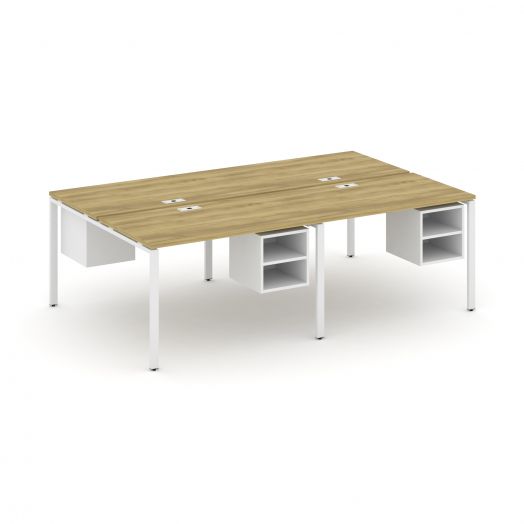 Concept Рабочая станция двухсторонняя с подвесными тумбами на 4 места CN.DRS-126  2360х1480х750