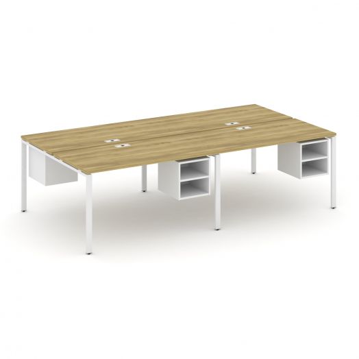 Concept Рабочая станция двухсторонняя с подвесными тумбами на 4 места CN.DRS-127  2760х1480х750