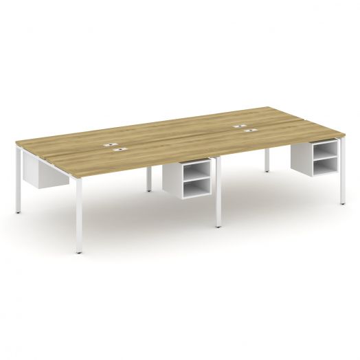 Concept Рабочая станция двухсторонняя с подвесными тумбами на 4 места CN.DRS-128  3160х1480х750