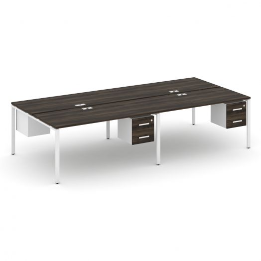 Concept Рабочая станция двухсторонняя с подвесными тумбами на 4 места CN.DRS-136   3160х1480х750