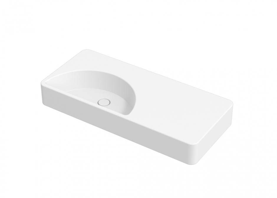 Изображение Раковина накладная/подвесная Alice Lunaris 101x45xВ14 без отверстия под смеситель 47501401N