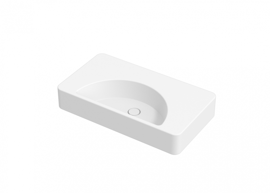 Изображение Раковина накладная/подвесная Alice Lunaris 81x45xВ14 без отверстия под смеситель 47581401N