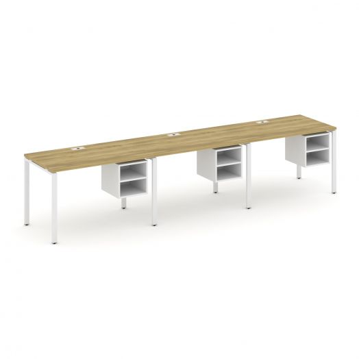 Concept Рабочая станция односторонняя с подвес. тумбами 3 места CN.ORS-126  3540х720х750