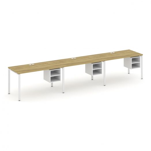 Concept Рабочая станция односторонняя с подвес. тумбами 3 места CN.ORS-127  4140х720х750