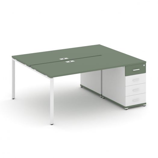 Concept Рабочая станция с 1 опорной тумбой CN.DRS-404   2000х1480х750