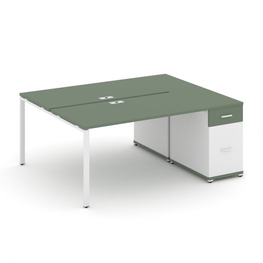 Concept Рабочая станция с 1 опорной тумбой CN.DRS-407   1800х1480х750