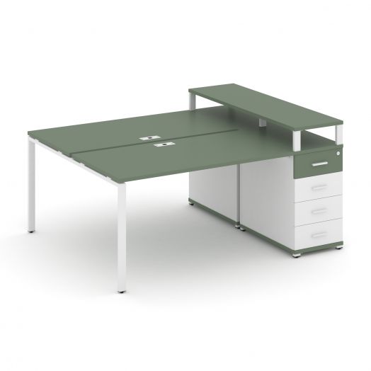 Concept Рабочая станция с 1 опорной тумбой CN.DRS-409   1400х1480х917