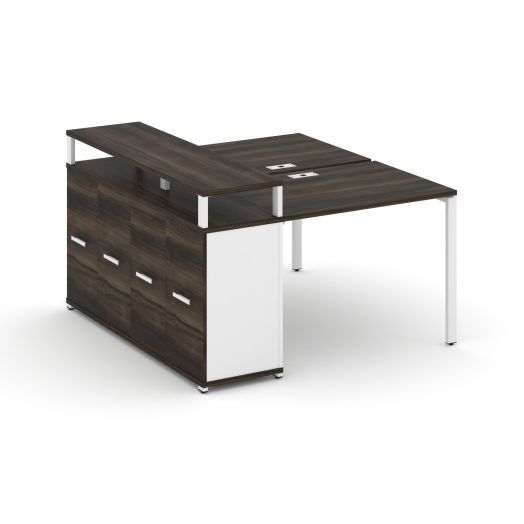 Concept Рабочая станция с опорным распаш. шкафом с верх. горизонтом CN.DRS-221   1400х1480х917