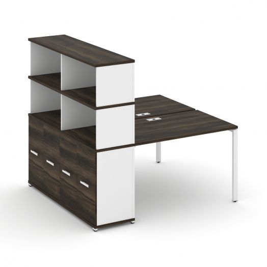 Concept Рабочая станция с опорным распаш. шкафом с надставкой выс. CN.DRS-230   1600х1480х1530