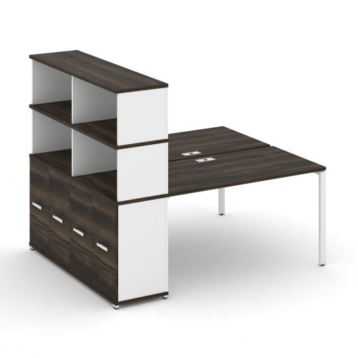 Concept Рабочая станция с опорным распаш. шкафом с надставкой выс. CN.DRS-231   1800х1480х1530