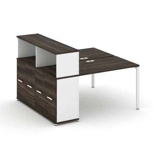 Concept Рабочая станция с опорным распаш. шкафом с надставкой низ. CN.DRS-226   1600х1480х1140