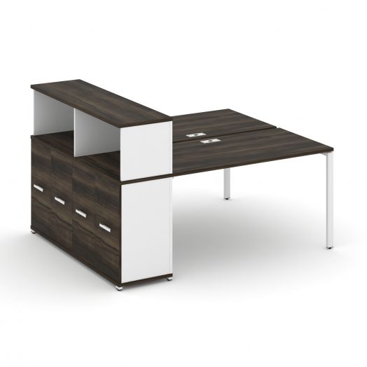 Concept Рабочая станция с опорным распаш. шкафом с надставкой низ. CN.DRS-227   1800х1480х1140