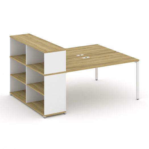 Concept Рабочая станция с опорным стеллажом с надставкой низ. CN.DRS-212  2000х1480х1140