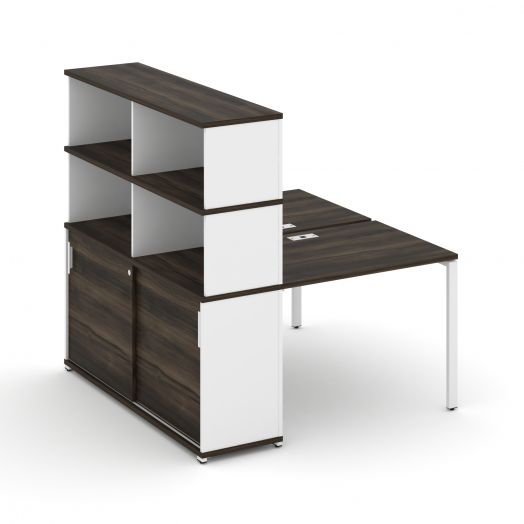 Concept Рабочая станция с опорным шкафом-купе с надставкой выс. CN.DRS-241   1400х1480х1530