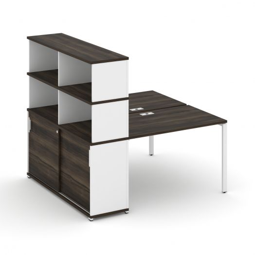 Concept Рабочая станция с опорным шкафом-купе с надставкой выс. CN.DRS-242   1600х1480х1530