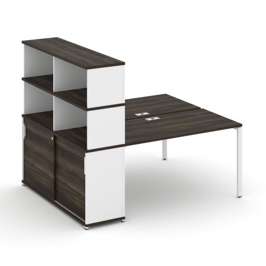 Concept Рабочая станция с опорным шкафом-купе с надставкой выс. CN.DRS-243   1800х1480х1530