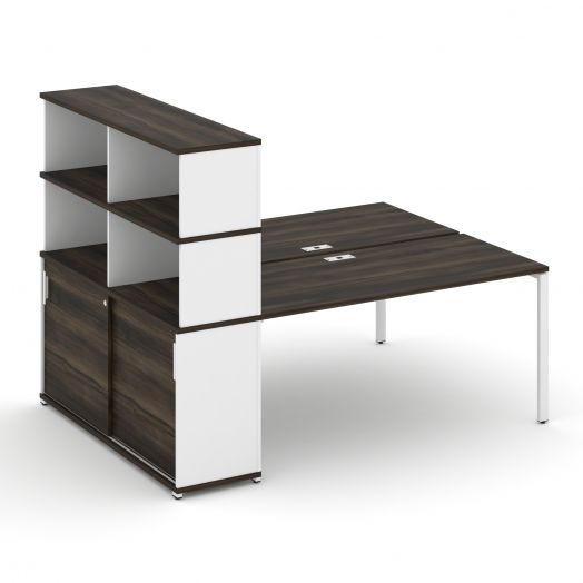 Concept Рабочая станция с опорным шкафом-купе с надставкой выс. CN.DRS-244   2000х1480х1530