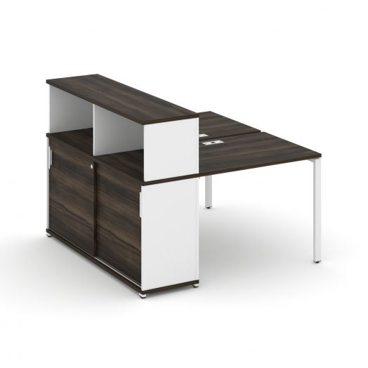 Concept Рабочая станция с опорным шкафом-купе с надставкой низ. CN.DRS-237   1400х1480х1140