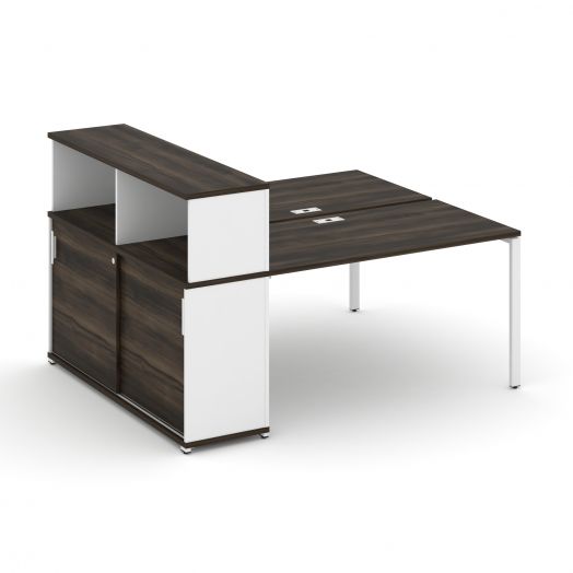 Concept Рабочая станция с опорным шкафом-купе с надставкой низ. CN.DRS-239   1800х1480х1140