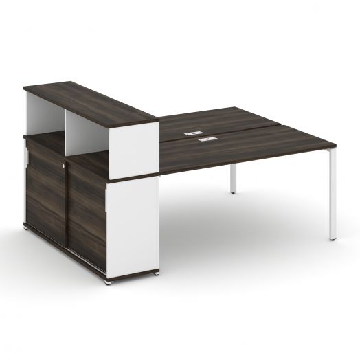 Concept Рабочая станция с опорным шкафом-купе с надставкой низ. CN.DRS-240   2000х1480х1140