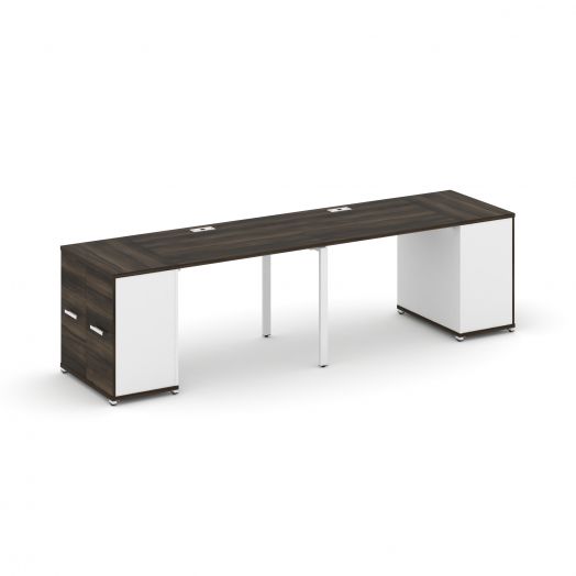 Concept Рабочая станция с опорными распаш. шкафами CN.ORS-217   2800х720х750