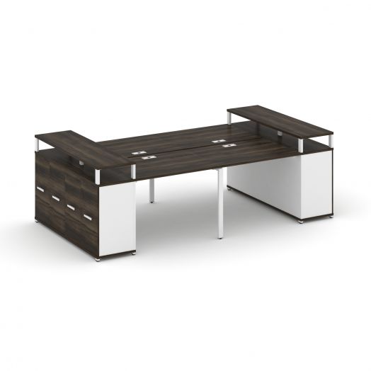 Concept Рабочая станция с опорными распаш. шкафами с верх. горизонтами CN.DRS-265   2800х1480х917