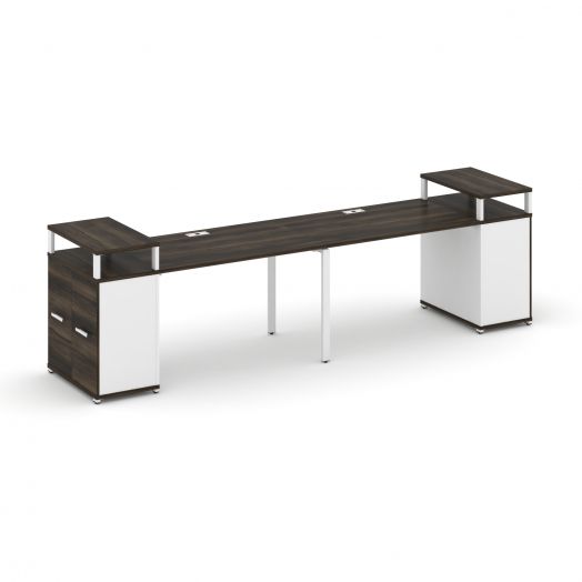 Concept Рабочая станция с опорными распаш. шкафами с верх. горизонтами CN.ORS-222   3200х720х917