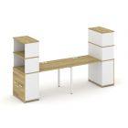 Concept Рабочая станция с опорными распаш. шкафами с надставкой выс. CN.ORS-229   2800х720х1530