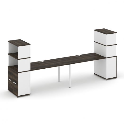 Concept Рабочая станция с опорными распаш. шкафами с надставкой выс. CN.ORS-231   3600х720х1530