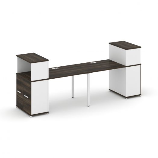 Concept Рабочая станция с опорными распаш. шкафами с надставкой низ. CN.ORS-225   2800х720х1140