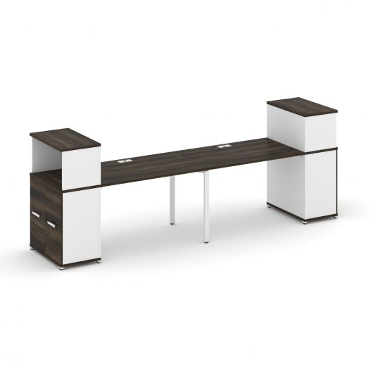 Concept Рабочая станция с опорными распаш. шкафами с надставкой низ. CN.ORS-226   3200х720х1140